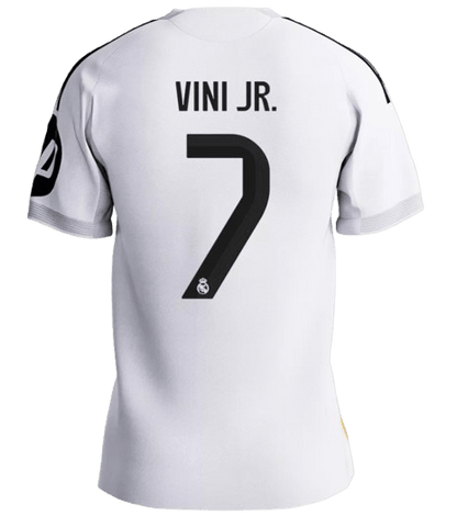 REAL MADRID VINI JR. #7 JERSEY HOME SOCCER MATCH 2025/26