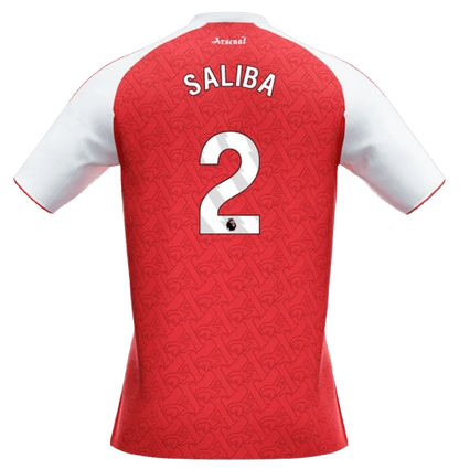 ARSENAL SALIBA #2 HOME SOCCER JERSEY REPLICA 2025/26 - Vantyjersey