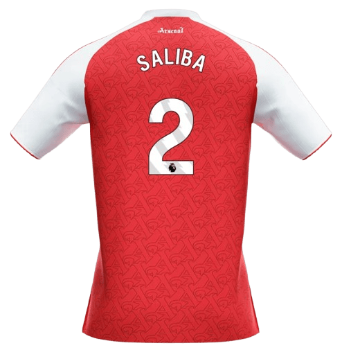 ARSENAL SALIBA #2 HOME SOCCER JERSEY REPLICA 2025/26 - Vantyjersey
