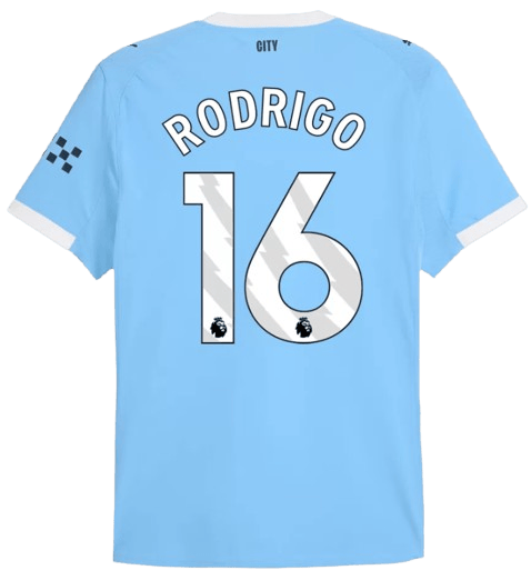 RODRIGO 16 MANCHESTER CITY HOME SOCCER JERSEY 2025/26 - PLAYER VERSION