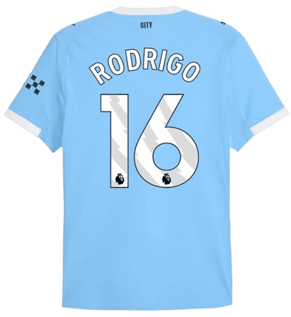 RODRIGO 16 MANCHESTER CITY HOME SOCCER JERSEY 2025/26 - PLAYER VERSION