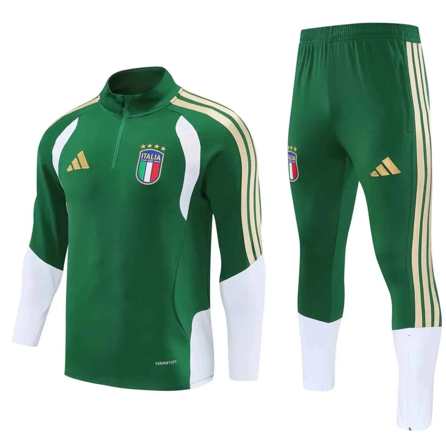 Italy Training Tracksuit Green 26-27 for Kids and Men
