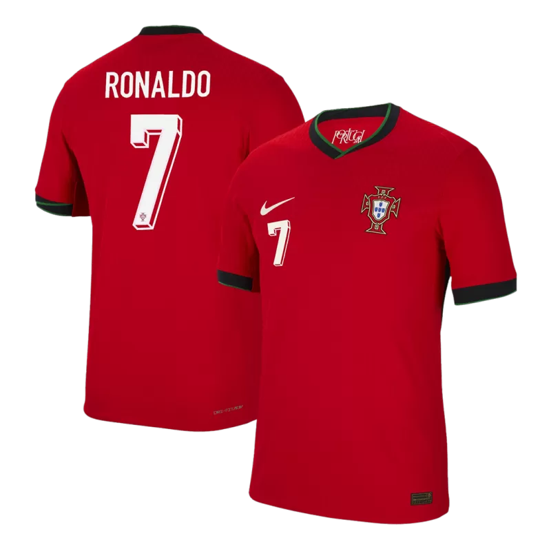 RONALDO #7 Portugal Home Soccer Jersey euru- Player Version
