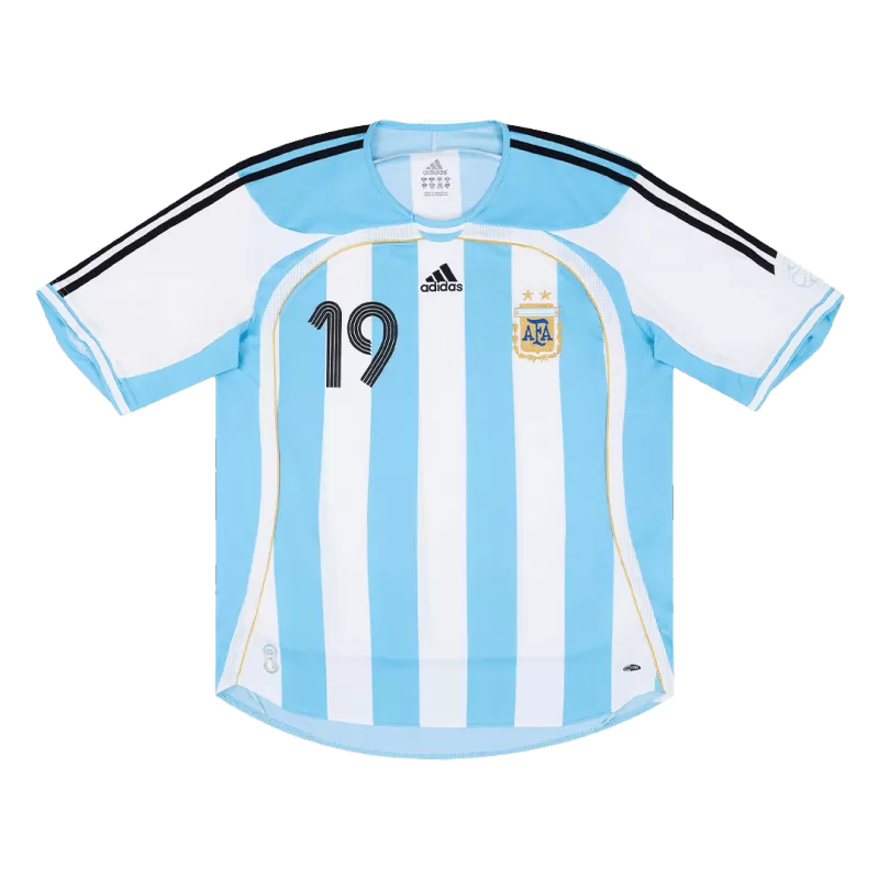 Retro 2006 MESSI #19 Argentina Home Soccer Jersey