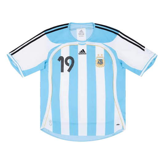 Retro 2006 MESSI #19 Argentina Home Soccer Jersey