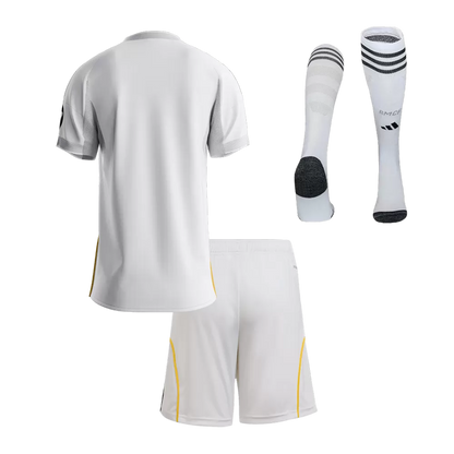KIDS REAL MADRID HOME SOCCER JERSEY FULL KIT 2025/26