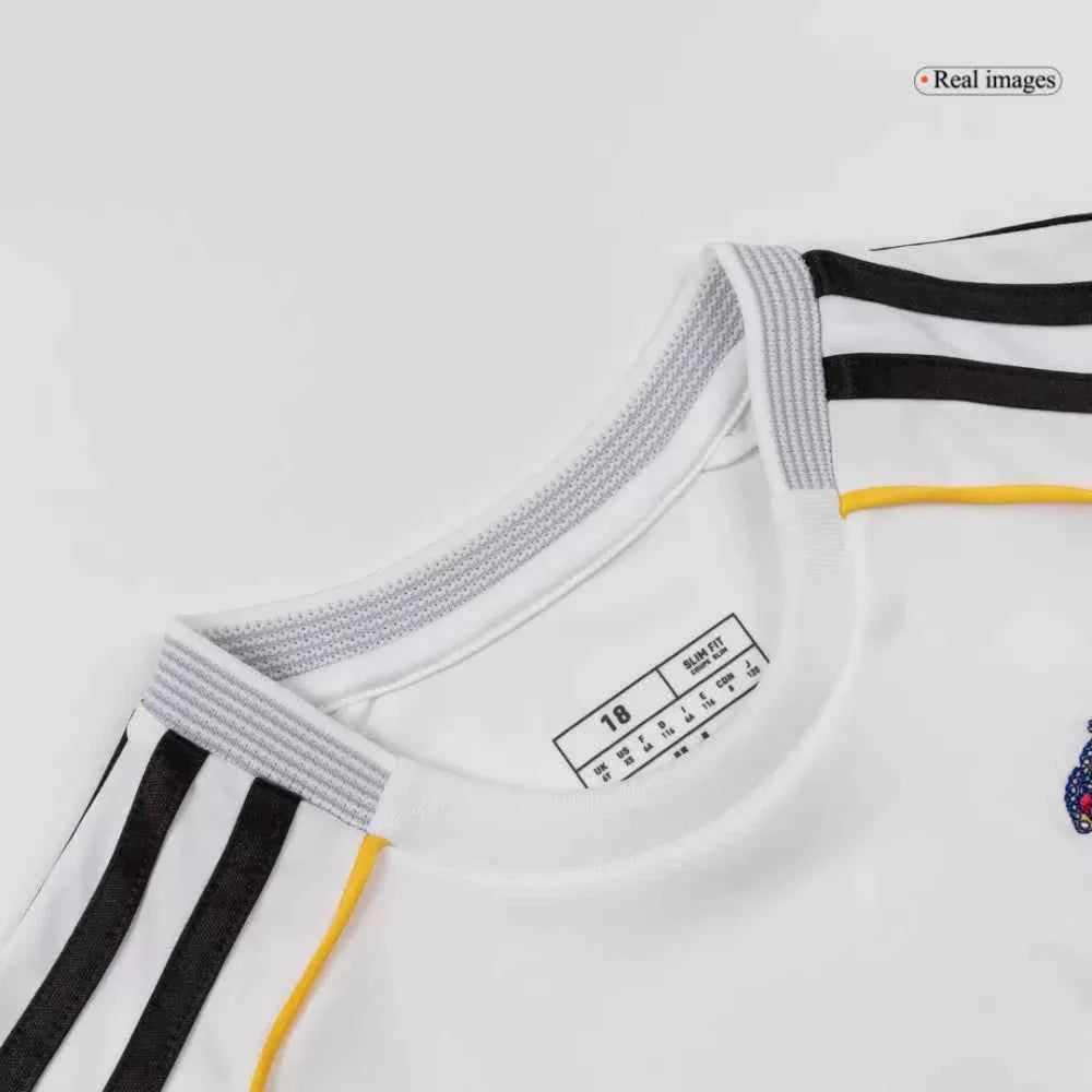 KIDS REAL MADRID HOME SOCCER JERSEY FULL KIT 2025/26