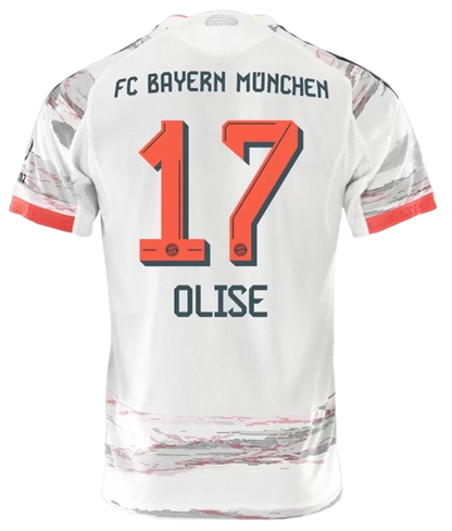 BAYERN MUNICH OLISE 17 AWAY SOCCER JERSEY 2025/26