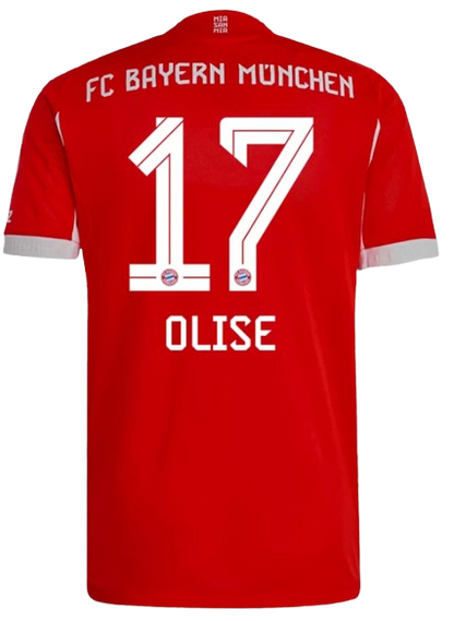 BAYERN MUNICH OLISE 17 HOME SOCCER JERSEY 2025/26 - Player Version