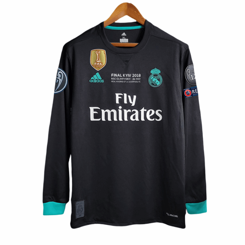 Real Madrid home Retro 2017-18 long sleeve jersey