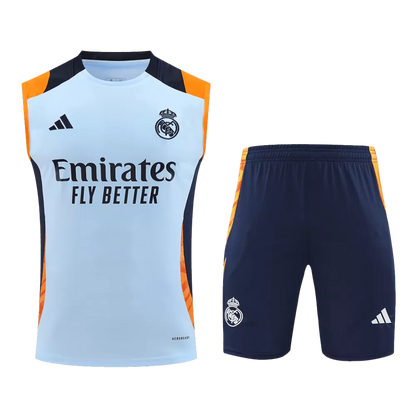 REAL MADRID PRE-MATCH JERSEY VEST KIT(JERSEY+SHORTS)