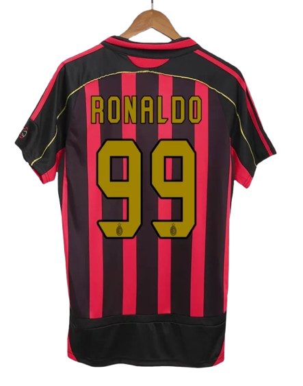 RETRO 2006-07 RONALDO 99 AC MILAN HOME SOCCER JERSEY