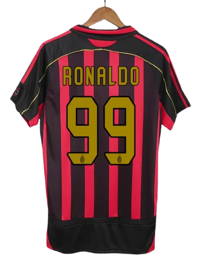 RETRO 2006-07 RONALDO 99 AC MILAN HOME SOCCER JERSEY