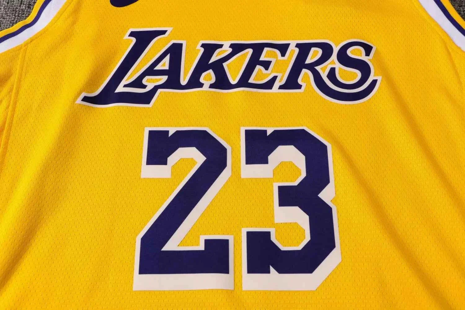 NBA Laker yellow James No 23