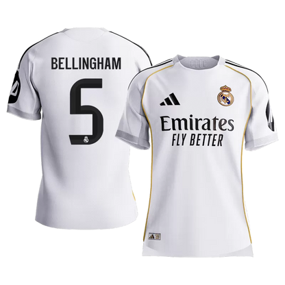 Real Madrid BELLINGHAM 5 Home Soccer Jersey 2025-26 - PLAYER VERSION