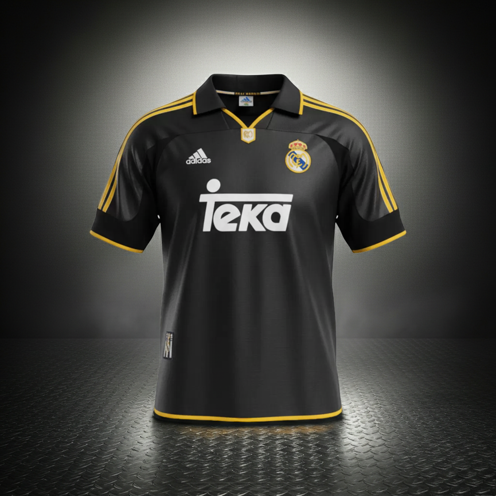 1999/01 RETRO REAL MADRID AWAY SOCCER JERSEY