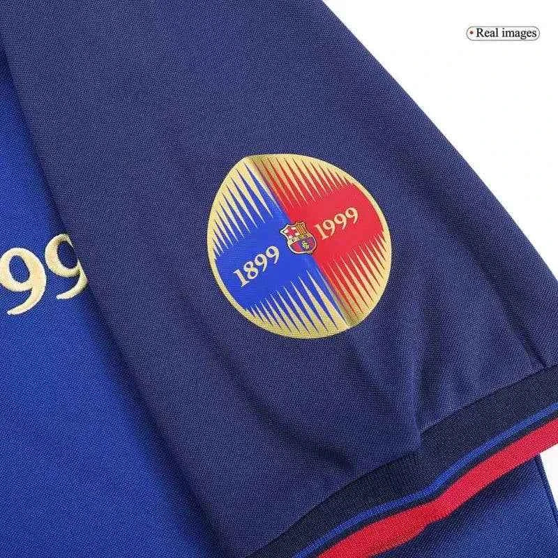 Retro 1999/00 RIVALDO #11 Barcelona Home 100th Jersey