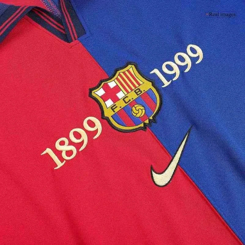 Retro 1999/00 RIVALDO #11 Barcelona Home 100th Jersey