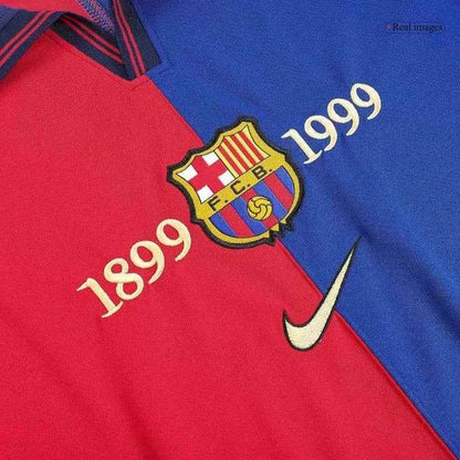 Retro 1999/00 RIVALDO #11 Barcelona Home 100th Jersey