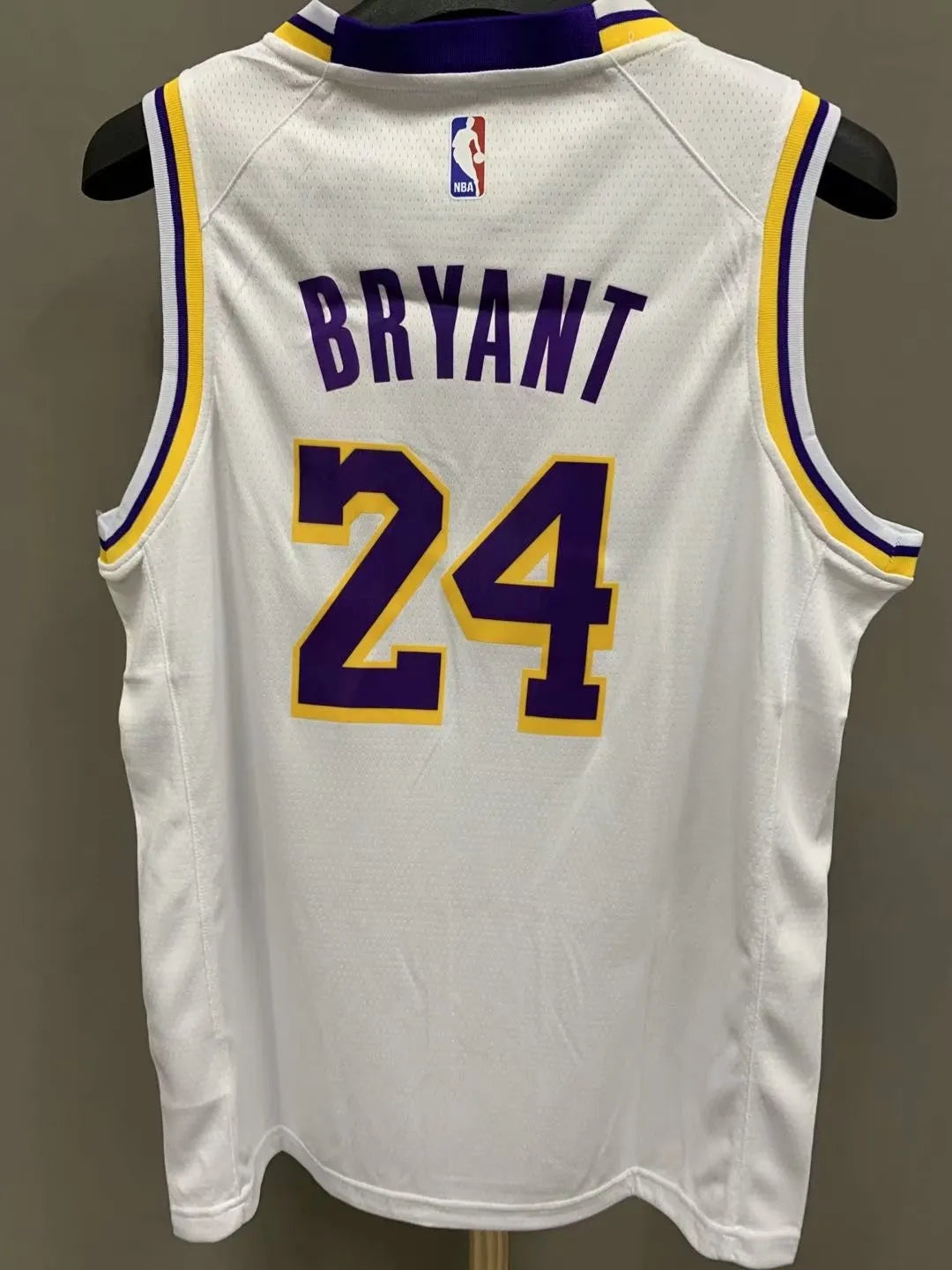 NBA Laker white Kobe Bryant No.24
