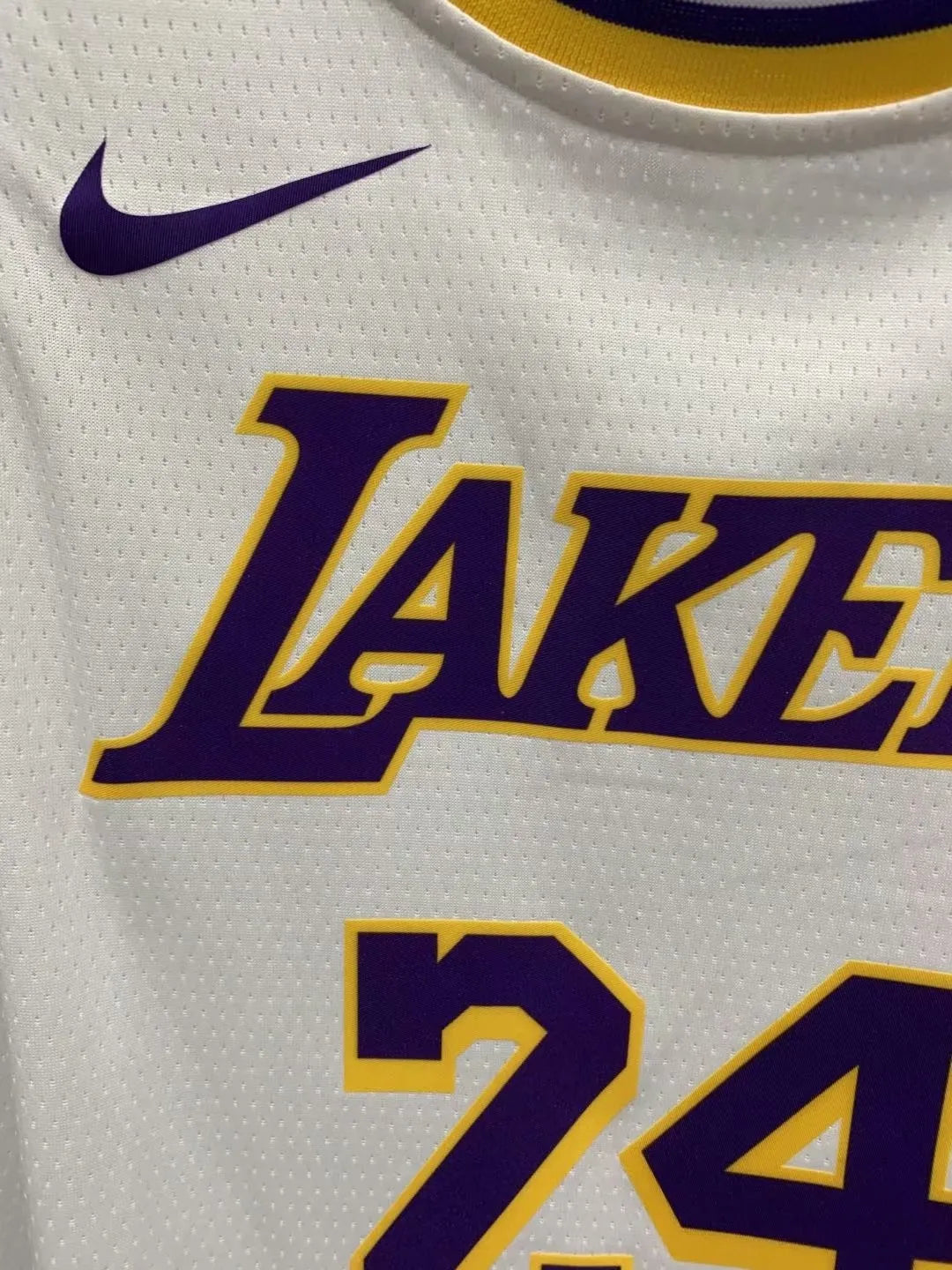 NBA Laker white Kobe Bryant No.24