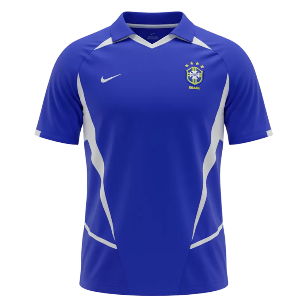 RETRO 2002 BRAZIL AWAY SOCCER JERSEY