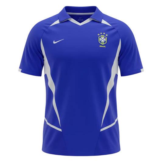 RETRO 2002 BRAZIL AWAY SOCCER JERSEY