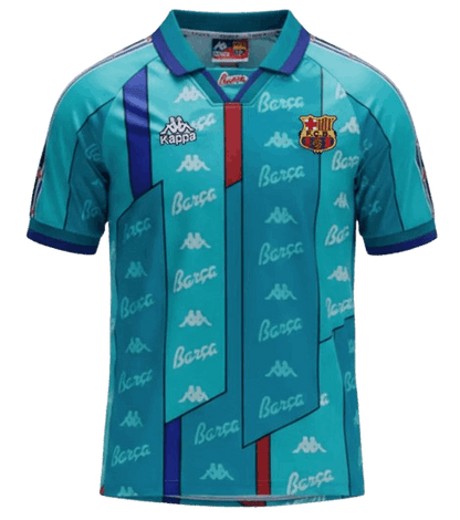 RETRO 1996-97 BARCELONA AWAY SOCCER JERSEY - Vantyjersey