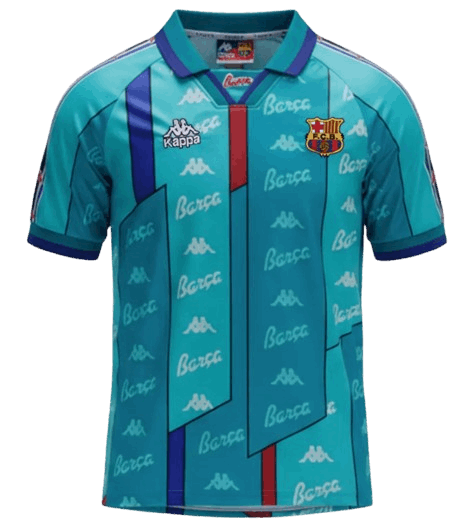 RETRO 1996-97 BARCELONA AWAY SOCCER JERSEY - Vantyjersey