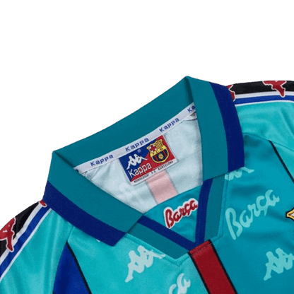 RETRO 1996-97 BARCELONA AWAY SOCCER JERSEY - Vantyjersey