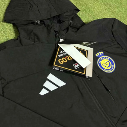 Al-Nassr FC Interchange Jacket Black White Windbreaker 25/26